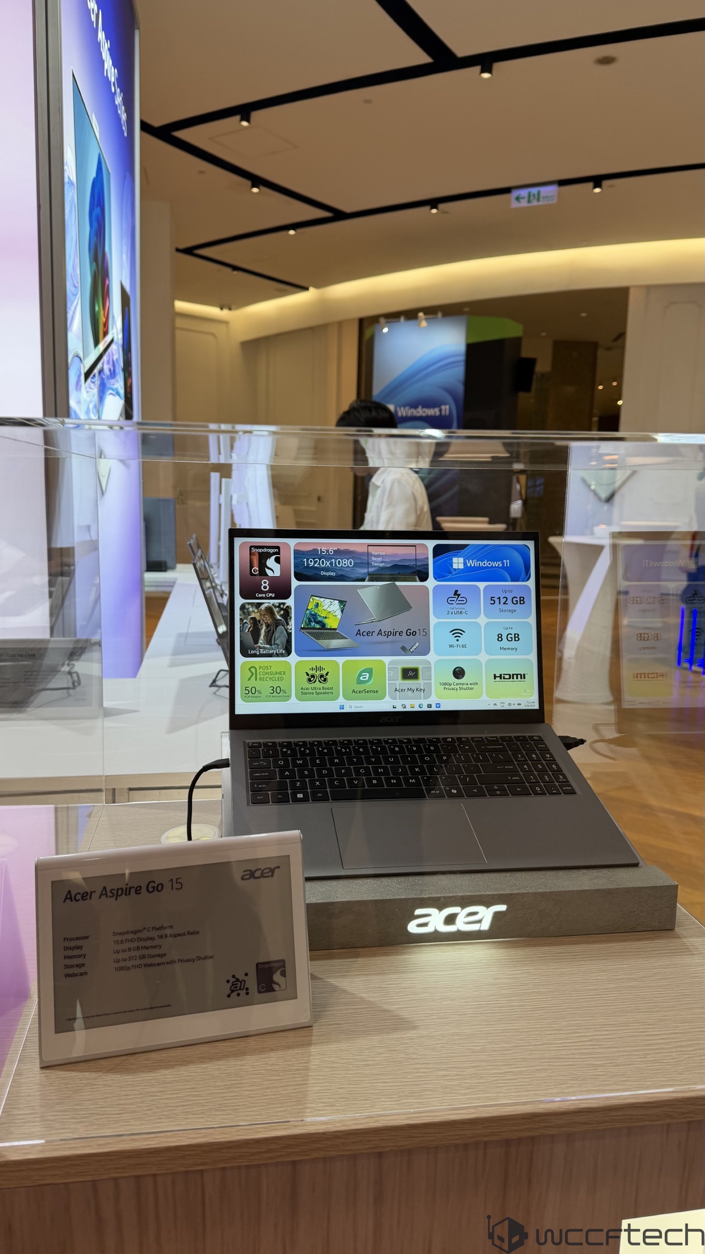 宏碁展示 Aspire Go 15 笔记本：骁龙 C 系列芯片、15.6 英寸 FHD 屏幕，预计售价 399 美元