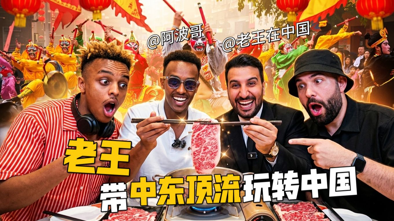 粉丝7000多万的中东顶流来中国，遇到英歌舞和潮汕牛肉，阿波哥：It's amazing！