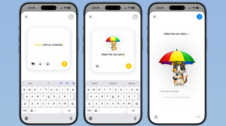 苹果 iOS 27 大改 Genmoji 自定义表情功能，可微调描述语言事件始末