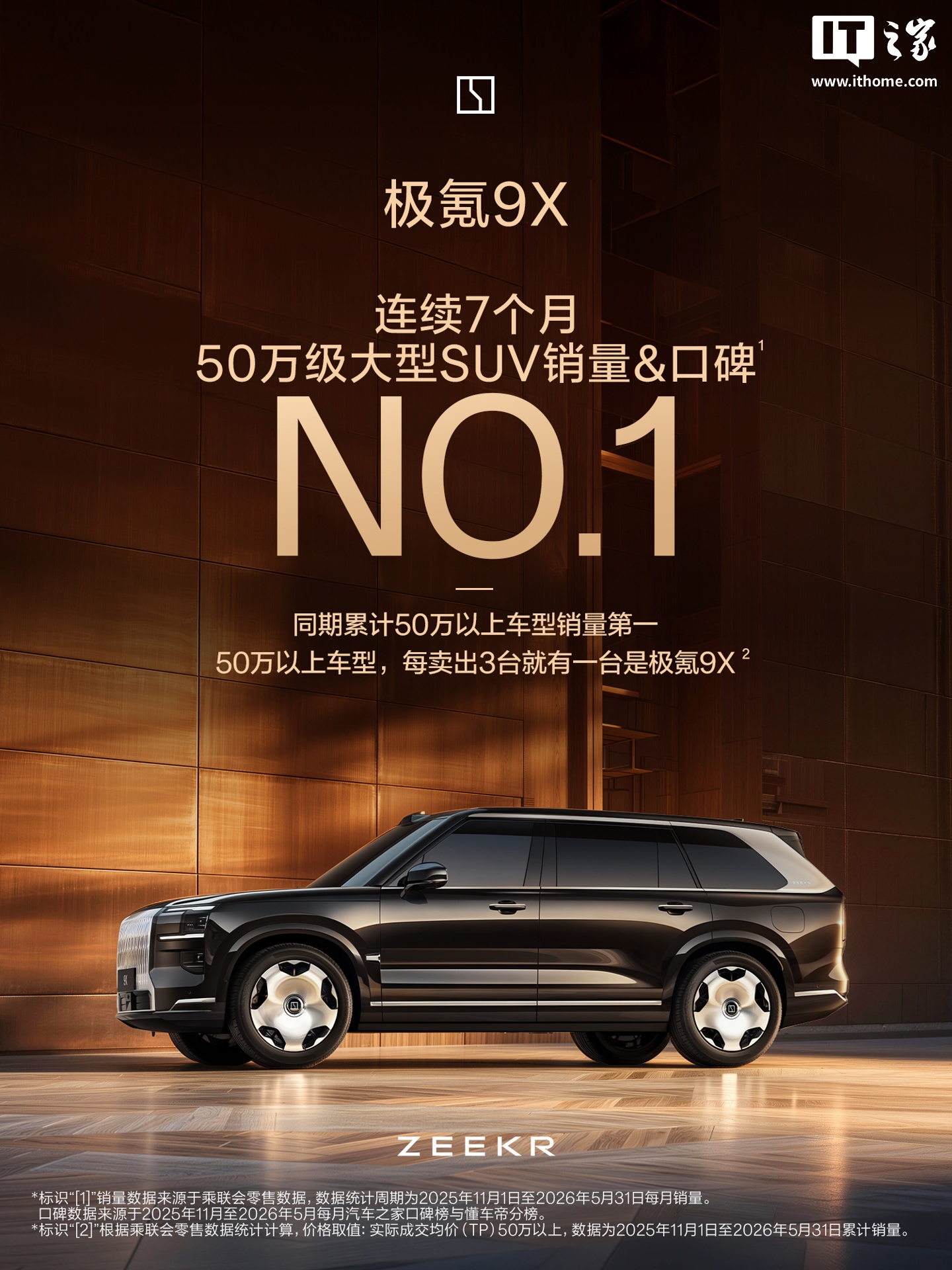 极氪 9X 累计交付突破 6 万台，连续七个月登顶 50 万级大型 SUV 销量 NO.1事件始末