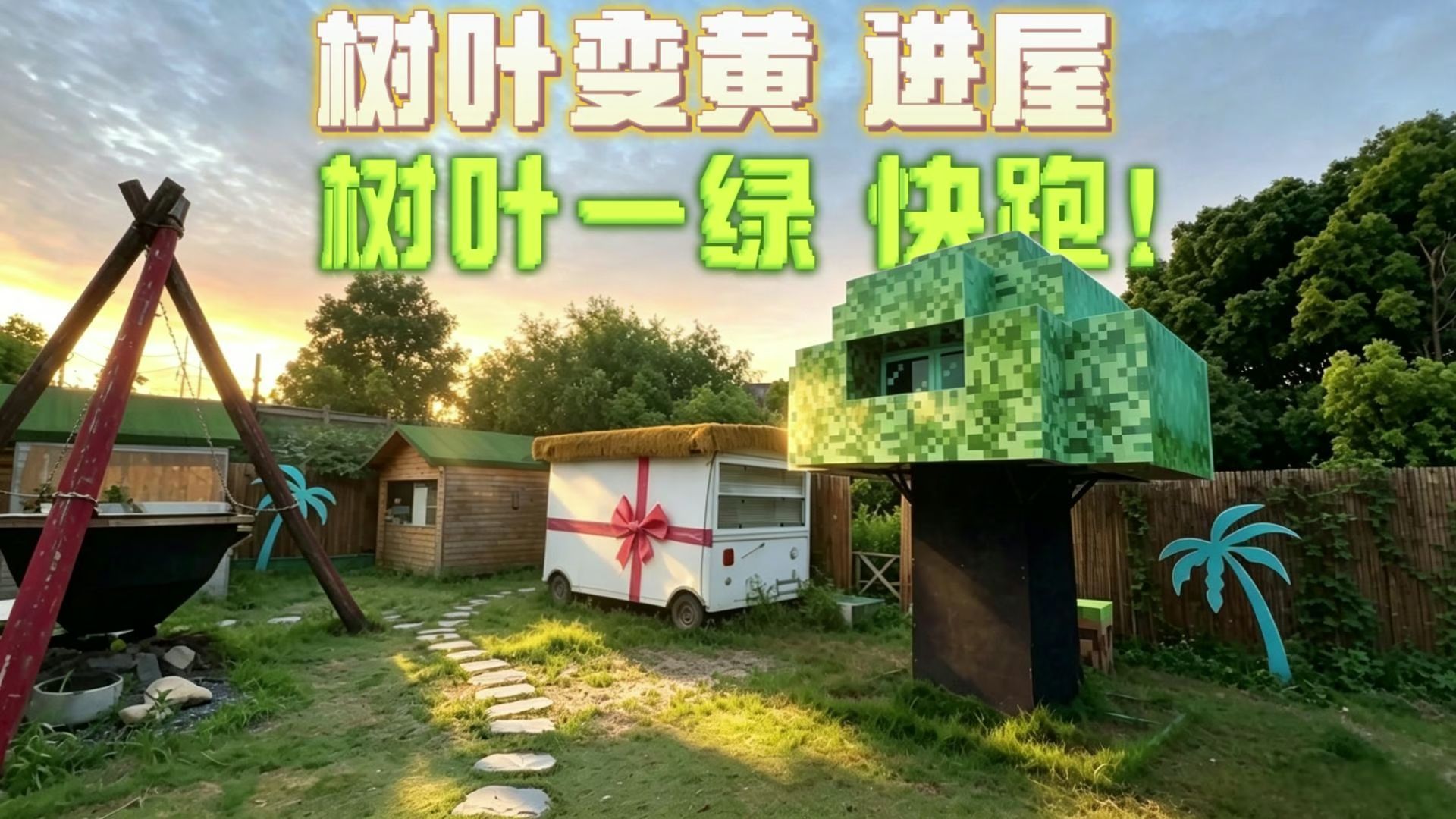 「我的世界」同款树屋（天气预报版）
