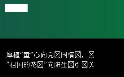 心向党爱专题封面